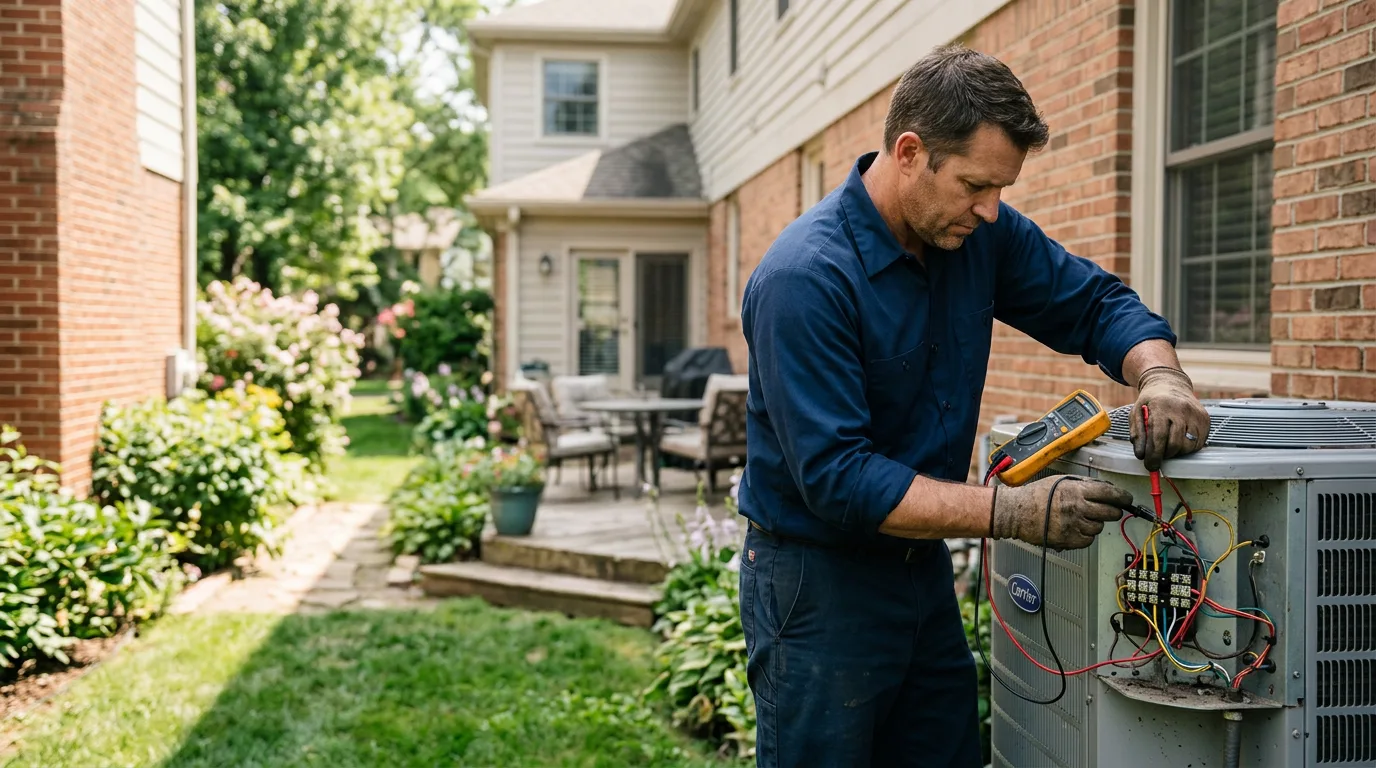 HVAC technician working near Townville, PA